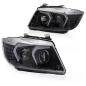Preview: Scheinwerfer 3D Angel Eyes für BMW 3er E90 E91 Bj. 05-08 Schwarz mit LED Blinker