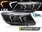 Preview: VOLL LED Angel Eyes Scheinwerfer Set für BMW 3er E90/E91 05-08 schwarz