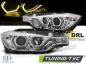 Preview: LED Tagfahrlicht Angel Eyes Scheinwerfer Set für BMW 3er F30/F31 11-15 chrom