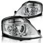 Preview: LED Angel Eyes Scheinwerfer für Citroen C3 02-09 chrom