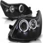 Preview: LED Angel Eyes Scheinwerfer für Citroen C4 04-10 schwarz