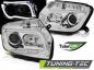 Preview: Scheinwerfer LED Tagfahrlicht Optik für Dacia Duster Bj. 10-14 Chrom LTI