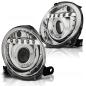 Preview: Scheinwerfer Angel Eyes mit LED Leiste für Fiat 500 Bj. 07-15 Chrom