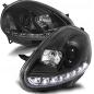 Preview: Scheinwerfer LED Tagfahrlicht Optik für Fiat Grande Punto 2 Bj. 08-09 Schwarz