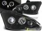 Preview: Scheinwerfer Angel Eyes für Ford Focus MK1 Facelift Bj. 01-04 Schwarz