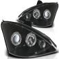 Preview: Scheinwerfer Angel Eyes für Ford Focus MK1 Facelift Bj. 01-04 Schwarz