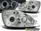 Preview: LED Angel Eyes Scheinwerfer für Ford Fiesta MK6 02-05 Chrom