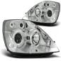 Preview: LED Angel Eyes Scheinwerfer für Ford Fiesta MK6 02-05 Chrom