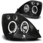 Preview: LED Angel Eyes Scheinwerfer für Ford Fiesta MK6 02-05 schwarz