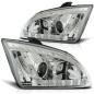 Preview: Scheinwerfer LED Tagfahrlicht Optik für Ford Focus 2 Bj. 04-08 Chrom