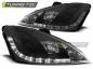 Preview: Scheinwerfer LED Tagfahrlicht Optik für Ford Focus MK1 Bj. 98-01 Schwarz
