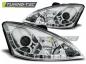 Preview: Scheinwerfer LED Tagfahrlicht Optik für Ford Focus MK1 Facelift Bj. 01-04 Chrom
