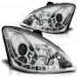 Preview: Scheinwerfer LED Tagfahrlicht Optik für Ford Focus MK1 Facelift Bj. 01-04 Chrom