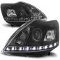 Preview: LED Tagfahrlicht Design Scheinwerfer für Ford Focus MK2 Facelift 08-10 schwarz