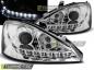 Preview: Scheinwerfer LED Tagfahrlicht Optik für Ford Focus MK1 Bj. 98-01 Chrom