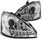 Preview: Scheinwerfer LED Tagfahrlicht Optik für Ford Focus MK1 Facelift Bj. 01-04 Chrom