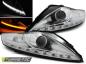 Preview: Scheinwerfer LED Tagfahrlicht Optik für Ford Mondeo MK4 07-10 Chrom LED Blinker
