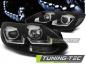Preview: Scheinwerfer LED Tagfahrlicht Optik für Ford Focus 3 Bj. 11-14 Schwarz