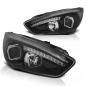 Preview: Scheinwerfer DRL LED Tagfahrlicht für Ford Focus 3 15-18 Schwarz + dynamische Blinker
