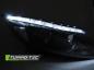 Preview: Scheinwerfer LED Tagfahrlicht Optik für Ford Focus 3 Bj. 11-14 Schwarz
