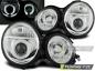Preview: LED Angel Eyes Scheinwerfer für Mercedes Benz E-Klasse W210 95-99 chrom