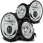 Preview: LED Angel Eyes Scheinwerfer für Mercedes Benz E-Klasse W210 95-99 chrom