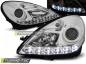 Preview: Scheinwerfer LED Tagfahrlicht Optik für Mercedes SLK R171 Bj. 04-11 Chrom