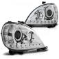 Preview: LED Tagfahrlicht Design Scheinwerfer für Mercedes Benz ML W163 98-01 chrom