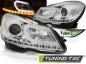 Preview: Scheinwerfer LED Tagfahrlicht Optik für Mercedes C-Klasse W204 Bj. 11-15 Chrom
