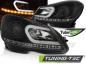 Preview: Scheinwerfer LED Tagfahrlicht Optik für Mercedes C-Klasse W204 Bj. 11-15 Schwarz