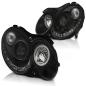 Preview: Scheinwerfer LED Tagfahrlicht Optik für Mercedes CLK W209 Bj. 03-10 Schwarz