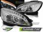 Preview: Scheinwerfer LED Tagfahrlicht Optik für Mercedes C-Klasse W204 07-10 Chrom LTI