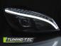 Preview: Scheinwerfer Tagfahrlicht Optik für Mercedes W204 Bj. 07-11 Schwarz LED Blinker