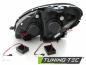 Preview: Scheinwerfer Tagfahrlicht Optik für Mercedes W204 Bj. 07-11 Schwarz LED Blinker