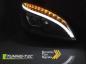 Preview: Scheinwerfer LED Tagfahrlicht Optik für Mercedes C-Klasse W204 07-10 Schwarz LTI