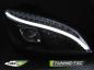 Preview: Scheinwerfer LED Tagfahrlicht Optik für Mercedes C-Klasse W204 07-10 Schwarz LTI