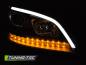 Preview: LED Tagfahrlicht Scheinwerfer für MB ML W164 05- schwarz dynamischem LED Blinker