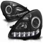 Preview: Xenon Scheinwerfer LED Tagfahrlicht Optik für Mercedes SLK R171 04-11 Schwarz