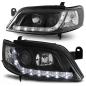 Preview: Scheinwerfer LED Tagfahrlicht Optik für Opel Vectra B Bj. 95-98 Schwarz