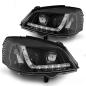 Preview: LED Tagfahrlicht Design Scheinwerfer für Opel Astra G 98-04 schwarz