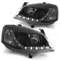 Preview: Scheinwerfer LED Tagfahrlicht Optik für Opel Astra G Bj. 98-05 Schwarz