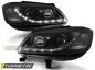 Preview: Scheinwerfer LED Tagfahrlicht Optik für Opel Zafira A Bj. 99-06 Schwarz