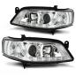 Preview: LED Tagfahrlicht Design Scheinwerfer für Opel Vectra B Facelift 99-02 chrom