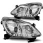 Preview: Scheinwerfer LED Tagfahrlicht Optik für Opel Corsa D Bj. 06-11 Chrom