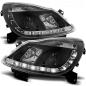 Preview: Scheinwerfer LED Tagfahrlicht Optik für Opel Corsa D Bj. 06-11 Schwarz