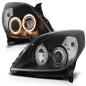 Preview: Scheinwerfer Angel Eyes für Opel Vectra C / Signum Facelift Bj. 05-08 Schwarz