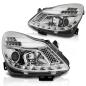 Preview: Scheinwerfer LED Tagfahrlicht Optik für Opel Corsa D 06-11 Chrom mit LED Blinker