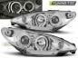Preview: Scheinwerfer Angel Eyes für Peugeot 206 Bj. 98-06 Chrom H7
