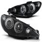 Preview: Scheinwerfer Angel Eyes für Peugeot 206 Bj. 98-06 Schwarz