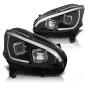 Preview: Scheinwerfer LED Tagfahrlicht Optik für Peugeot 208 Bj. 12-15 Schwarz LTI